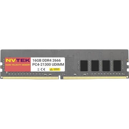 NVTEK 16GB: 1X16GB DDR4 2666MHZ PC4-21300 UDIMM 2Rx8 1.2V – Front View