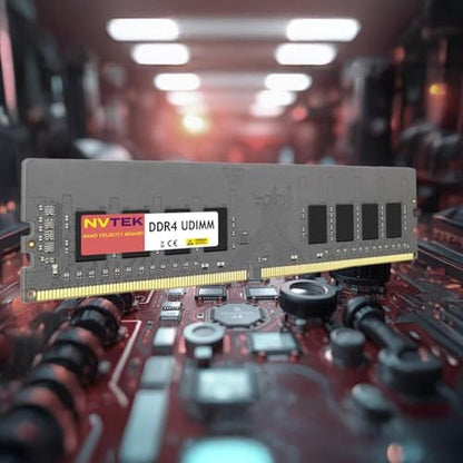 NVTEK 16GB: 1X16GB DDR4 2666MHZ PC4-21300 UDIMM 2Rx8 1.2V – Side View