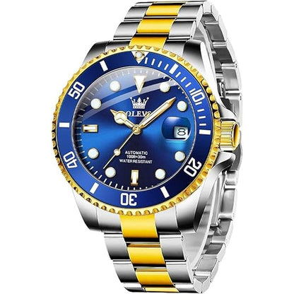Watch Men: Olevs Automatic Watch for Men Big Face Business – Front View