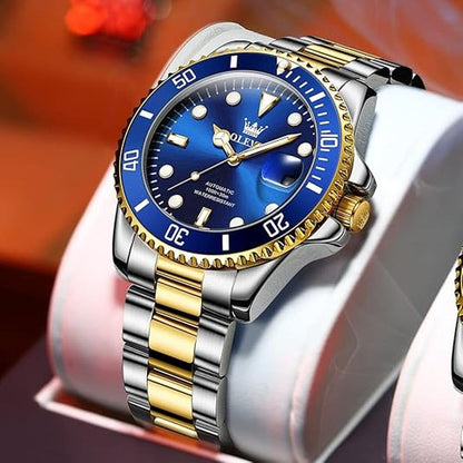 Watch Men: Olevs Automatic Watch for Men Big Face Business – In Use