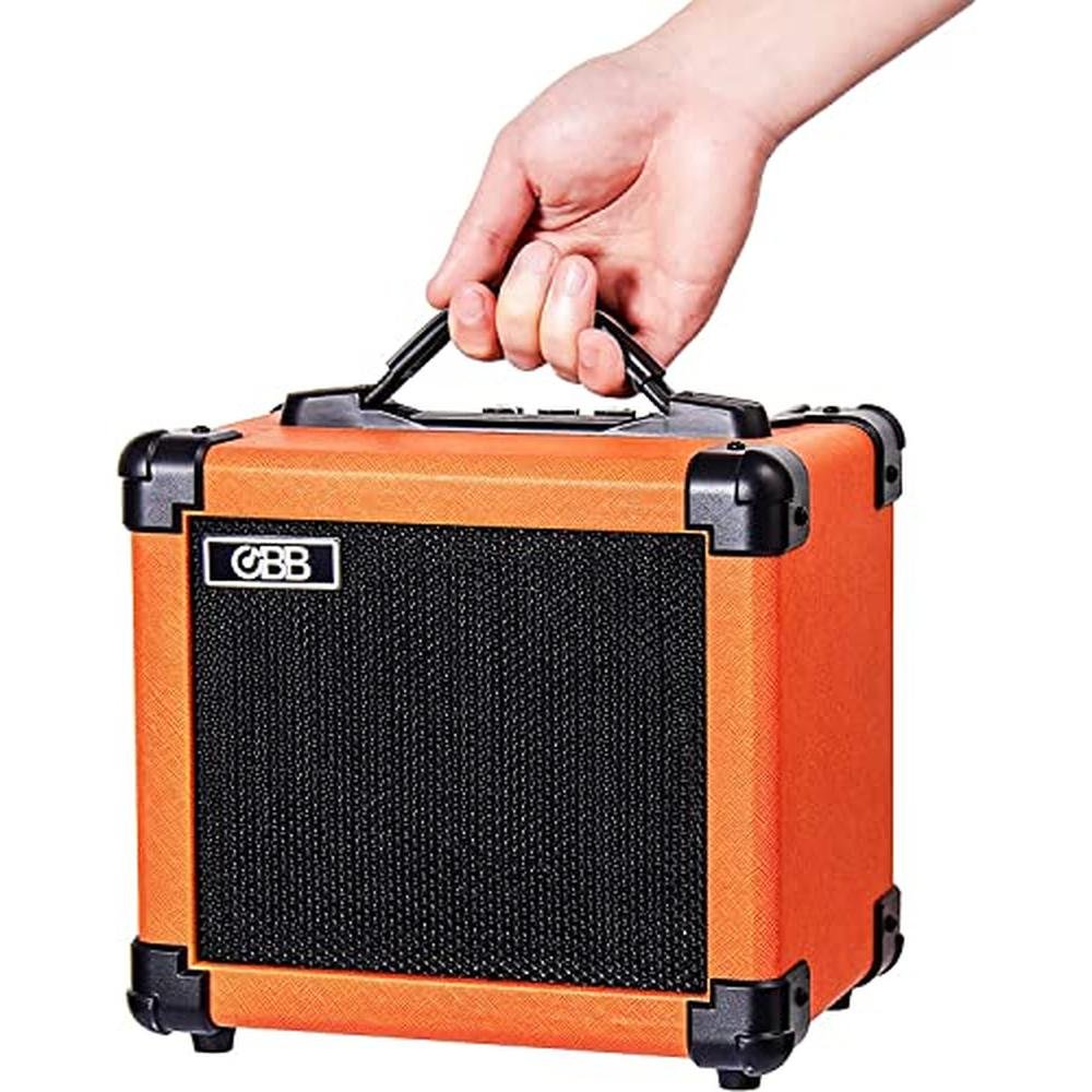 Guitar Amplifier: OBB Dual-Powered Bluetooth Guitar Amp 10W – Front View