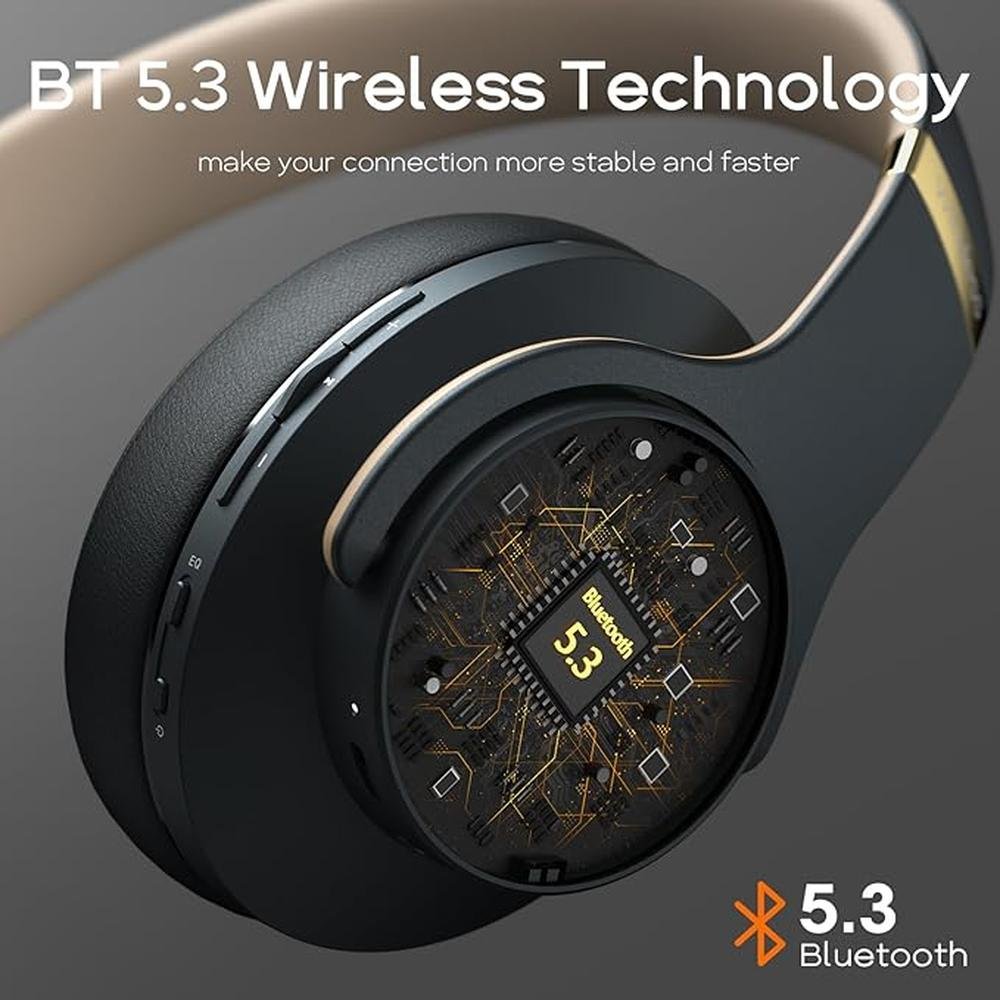 DOQAUS Bluetooth Headphones Over Ear – Side View