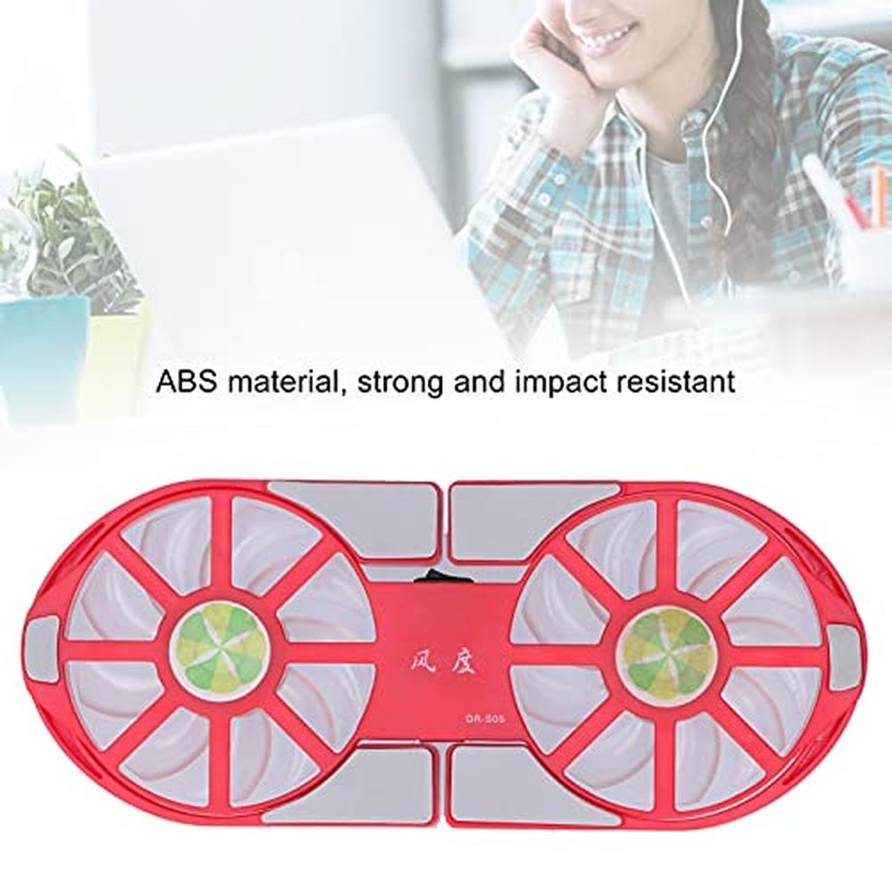 Laptop Cooler: Premium Portable USB Powered Red Laptop – Side View
