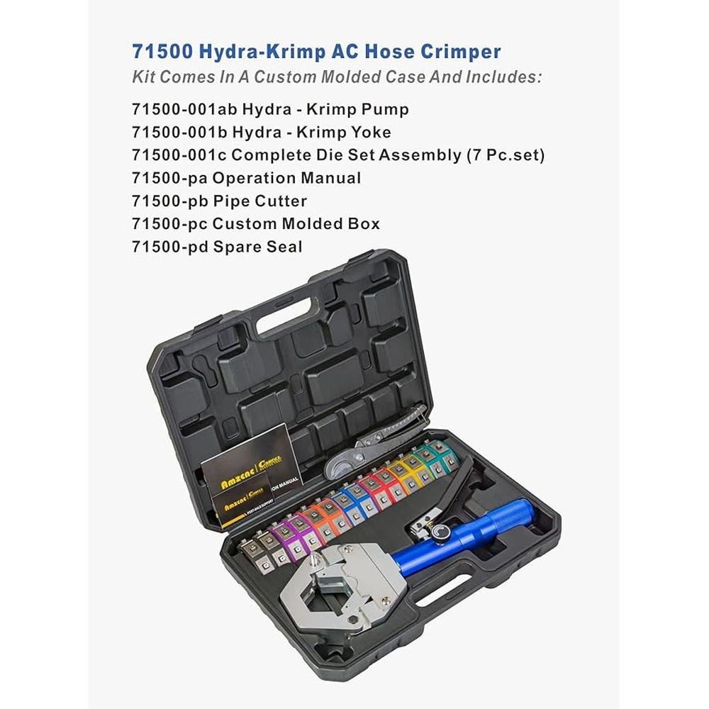 Hydraulic A/C Hose Crimper Kit – In Use