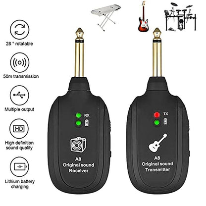 Guitar RIWPKFH: RIWPKFH Wireless Guitar System 4 Channels – Side View