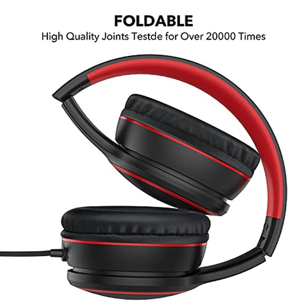 Headphones Rorsou: RORSOU R10 Over-Ear Headphones with – Close-up Detail