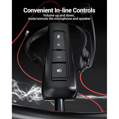 NUBWO HW02 USB Headset with Microphone Noise Cancelling – Side View