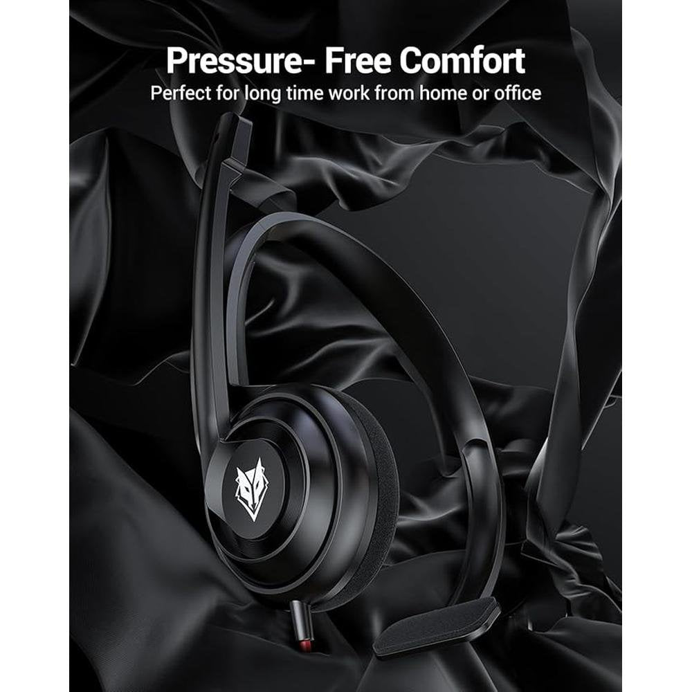 NUBWO HW02 USB Headset with Microphone Noise Cancelling – Close-up Detail