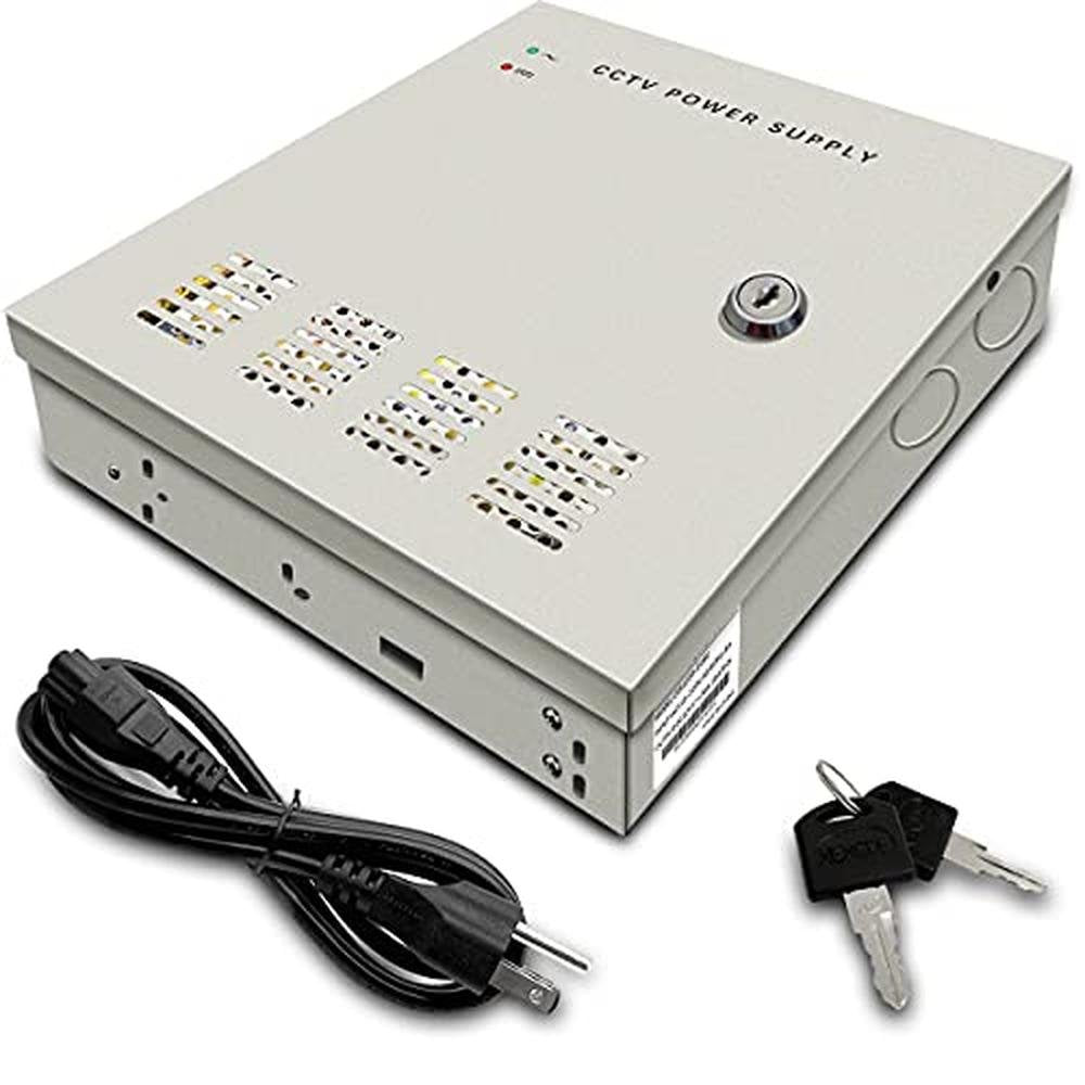 Channel 10A: 18 Channel 12V DC Output CCTV Power Supply Box – Side View