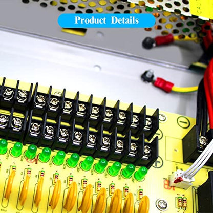 Channel 10A: 18 Channel 12V DC Output CCTV Power Supply Box – Packaging
