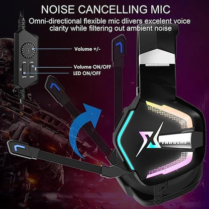 targeal 7.1 Surround Sound PC Gaming Headset for PS5 PS4 – In Use