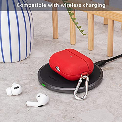 Leather Case: Lopie Luxury Airpods Pro Case with Keychain – In Use