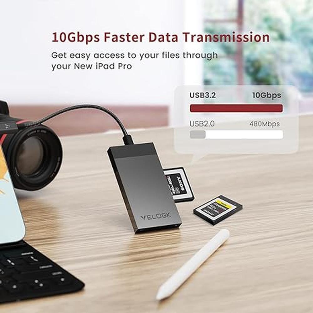 CFExpress Reader: VelogK Dual Slot USB 3.2 10Gbps CFExpress – Close-up Detail