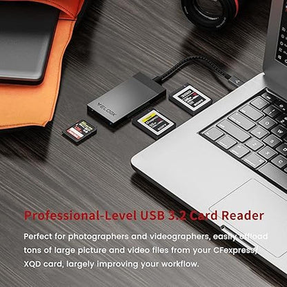 CFExpress Reader: VelogK Dual Slot USB 3.2 10Gbps CFExpress – In Use