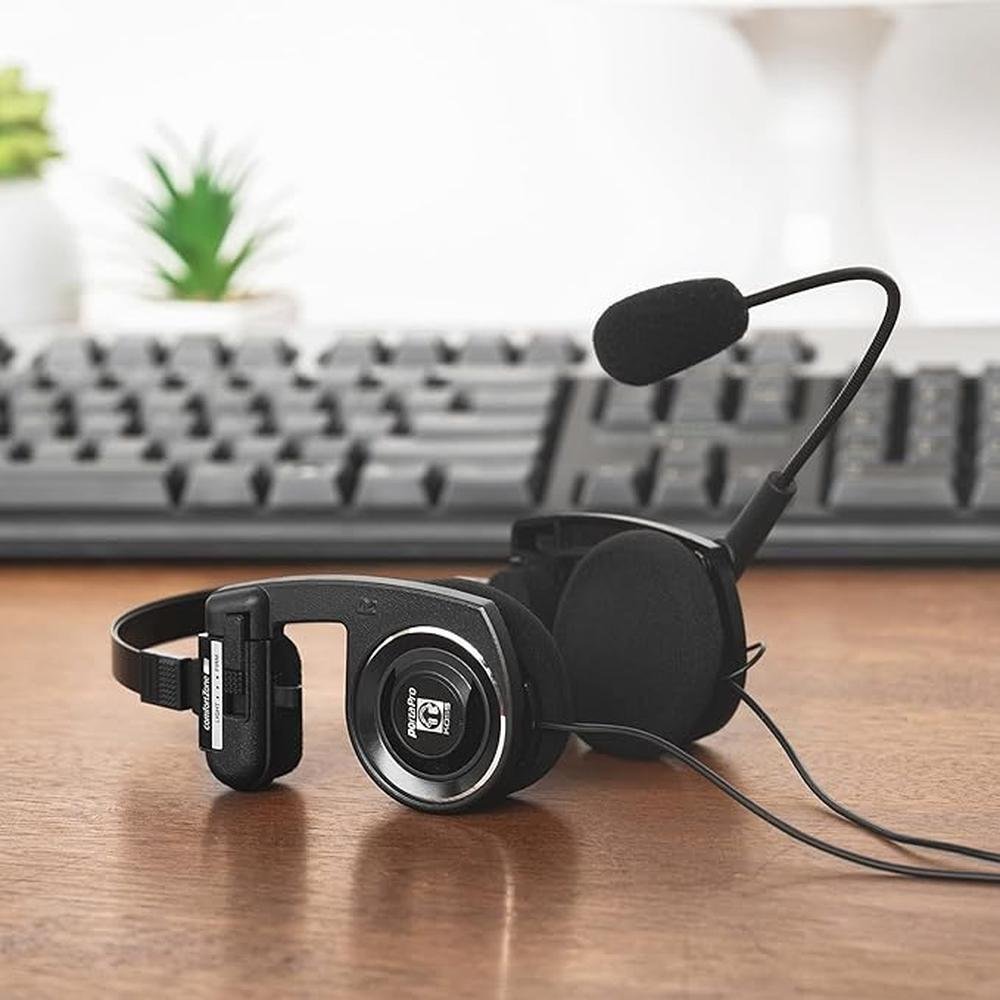 Koss Porta Pro Double-Sided Communication Headset with – Close-up Detail