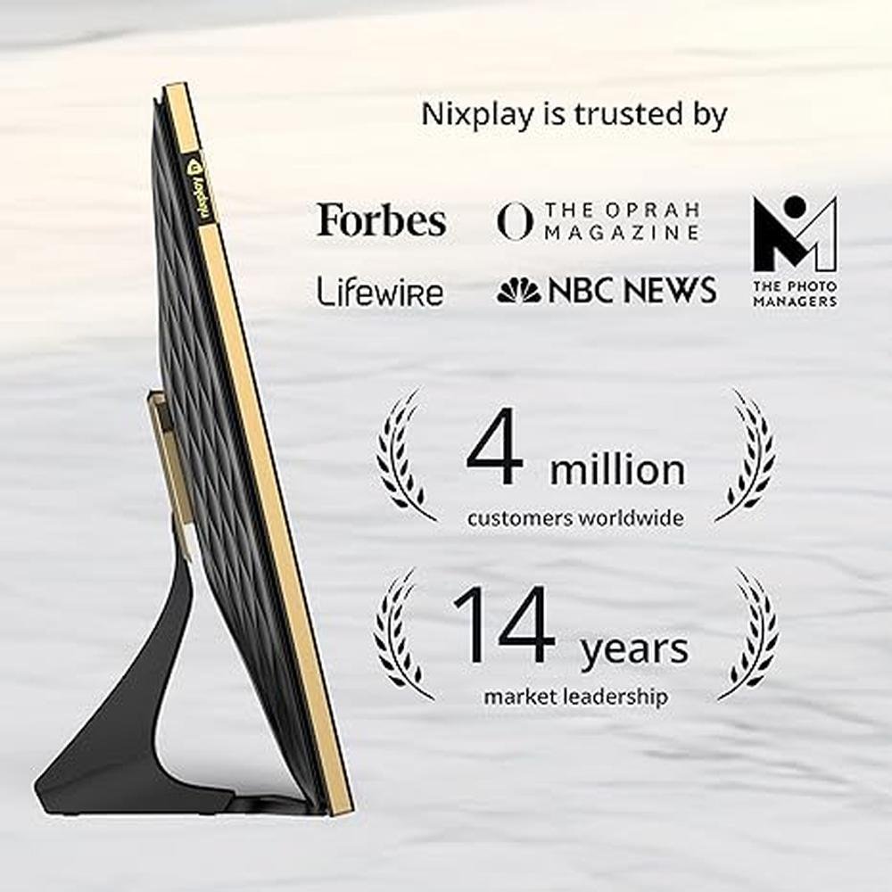 Digital Picture Frame: Nixplay Upgraded 10.1 HD Touch – Close-up Detail