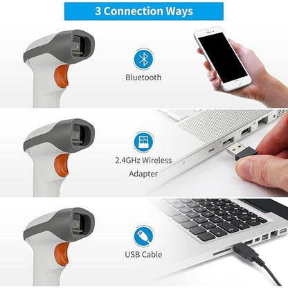 Barcode Scanner: NetumScan Bluetooth 2D Barcode Scanner – Side View
