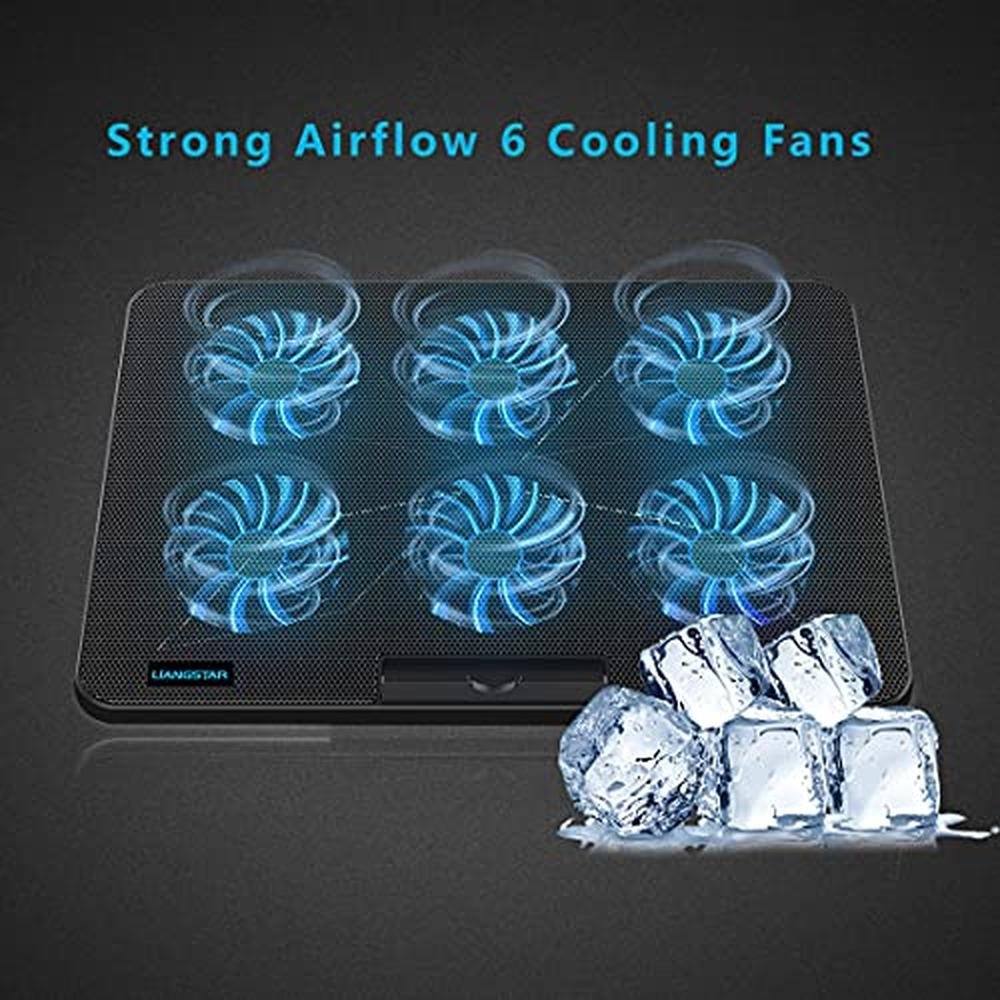 Laptop Liangstar: Liangstar Laptop Cooling Pad with 6 Quiet – In Use