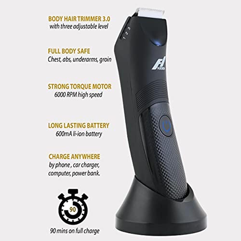 Body Trimmer for Men: Fhuesion Manscape Trimmer IPX7 – Close-up Detail