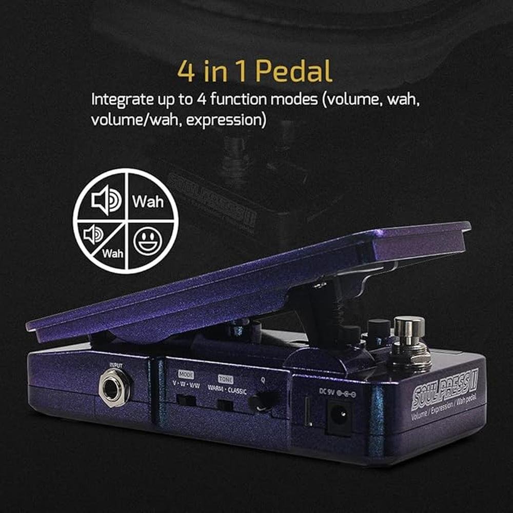 Guitar Effects: HOTONE Soul Press II 4-in-1 Wah Active – Side View