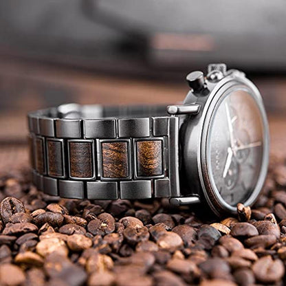 Watch Husband: 2win Engraved Wooden Watch for Men – In Use