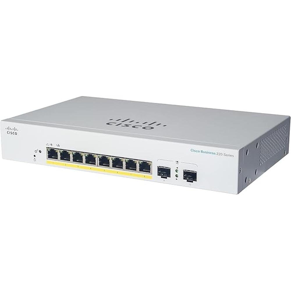 Cisco Business CBS220-8T-E-2G Smart Switch – Front View