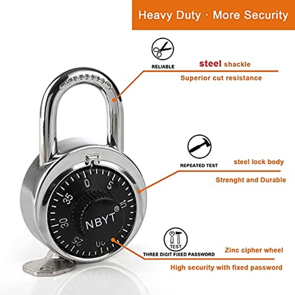 High-Security Combination Padlocks – Close-up Detail