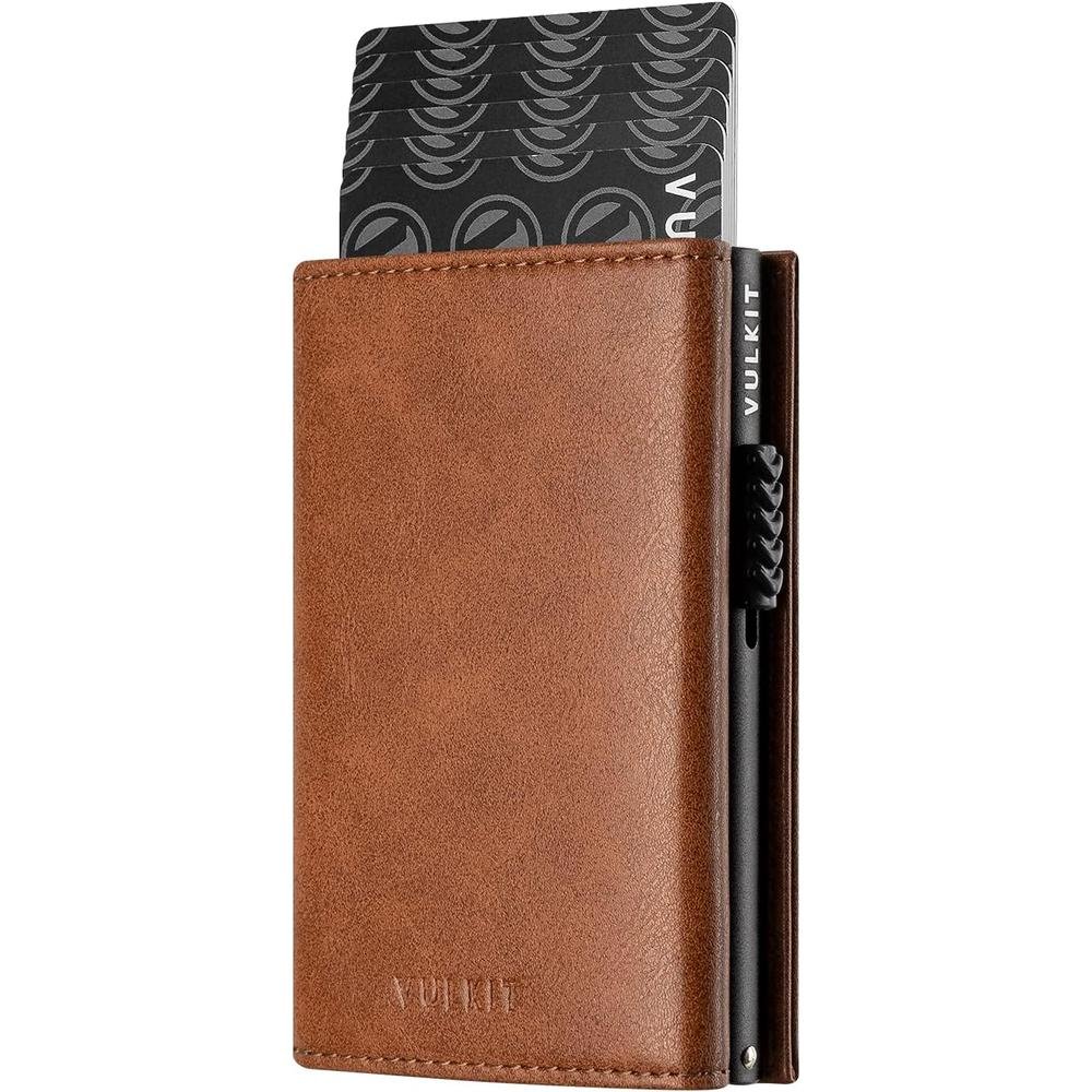 Wallet Cards: VULKIT Card Holder Wallet with Magnetic – Front View