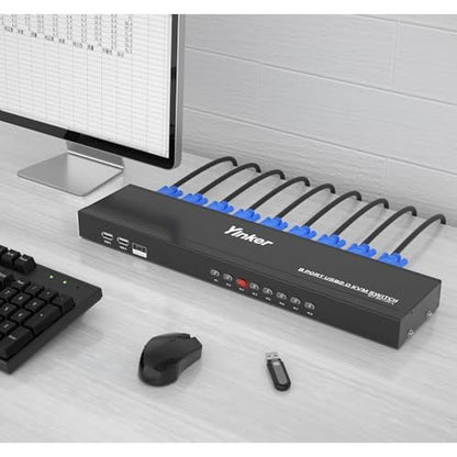 KVM Yinker: Yinker VGA KVM 8 Port Rackmount Switch – Side View