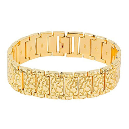 Techno Pave: Men's 45mm Nugget Design Watch & Bracelet Set – In Use
