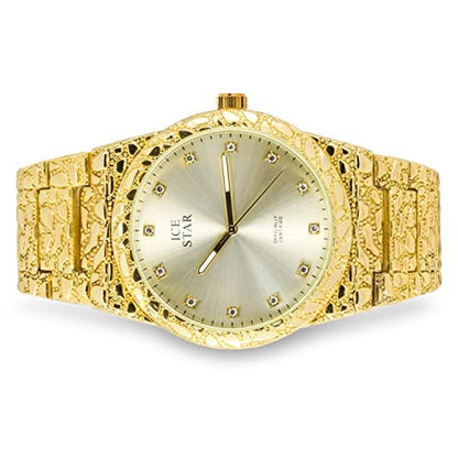 Techno Pave: Men's 45mm Nugget Design Watch & Bracelet Set – Packaging