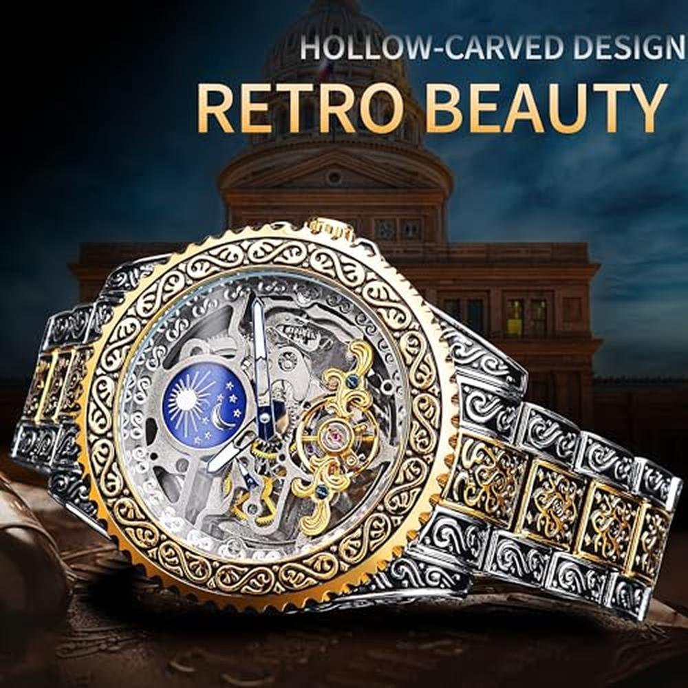 Forsining Retro Watch for Men – Close-up Detail