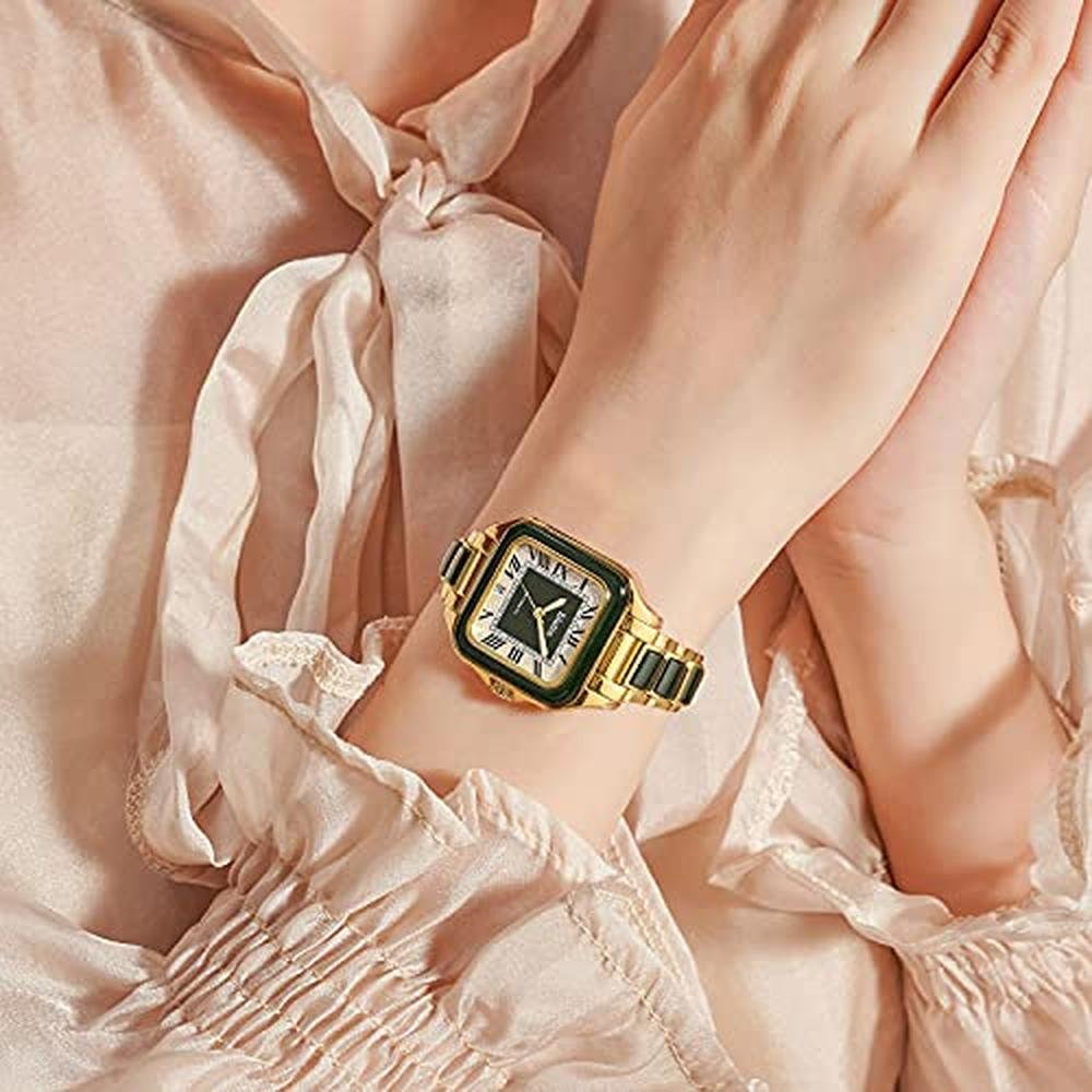 Women Diella: Diella Luxury Rectangle Dress Wrist Watch – Packaging