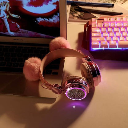 Wireless Girls Headphones Bluetooth – Close-up Detail