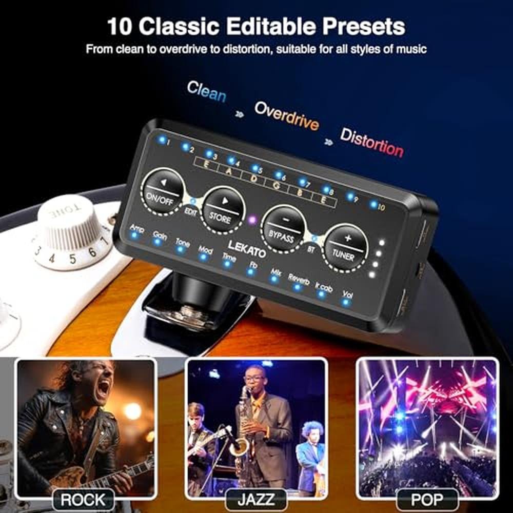 Headphone Guitar: LEKATO Micro Guitar Headphone Amp Bass – Packaging