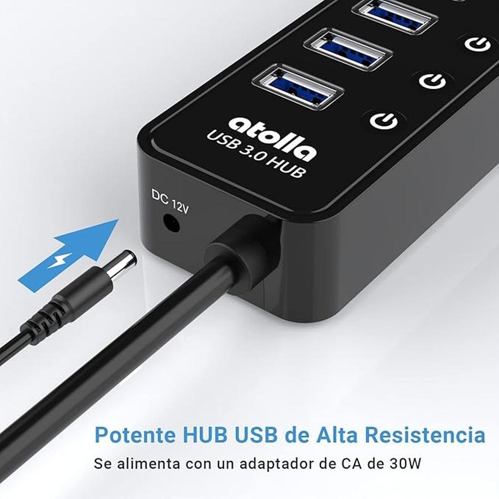 Powered USB 3.0 Hub: atolla 10 Ports USB Data Hub Splitter – Packaging