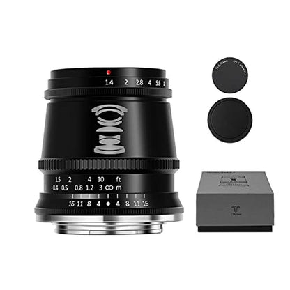 TTArtisan 17mm F1.4 Lens: Manual Focus MF Compatible with – Front View