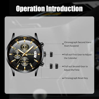 CRRJU Watches: Men's Fashion Luxury Casual Stainless Steel – Packaging