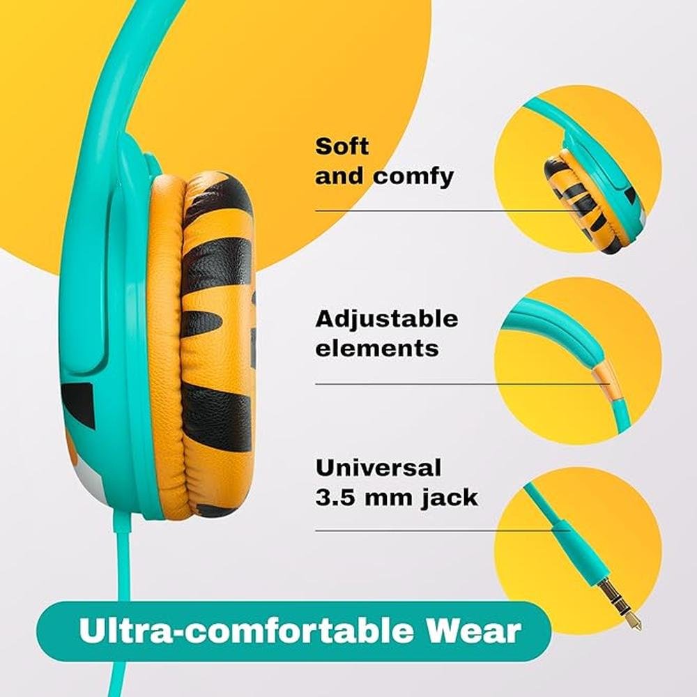 Kidrox Wired Toddler Headphones for 1-7 Years Old – Side View