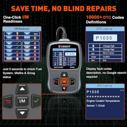Code Analysis Tool: CGSULIT Scan Tool SC204 OBD2 Scanner – In Use