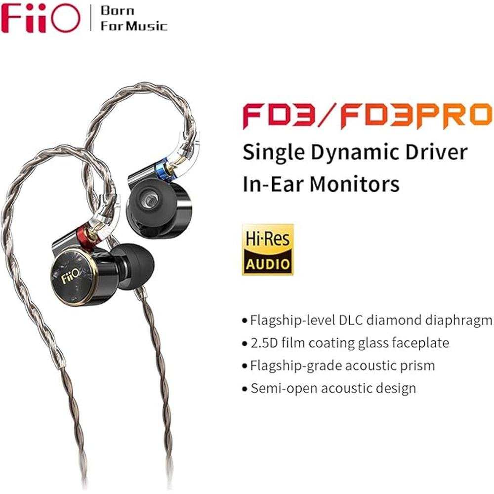 FiiO FD3 PRO Earphones in-Ear Earbuds High Resolution 1DD – Close-up Detail