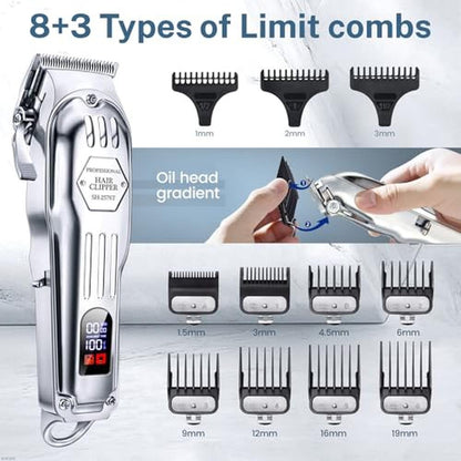 Hair Clippers: KIKIDO Professional Cordless Hair Clippers – Side View