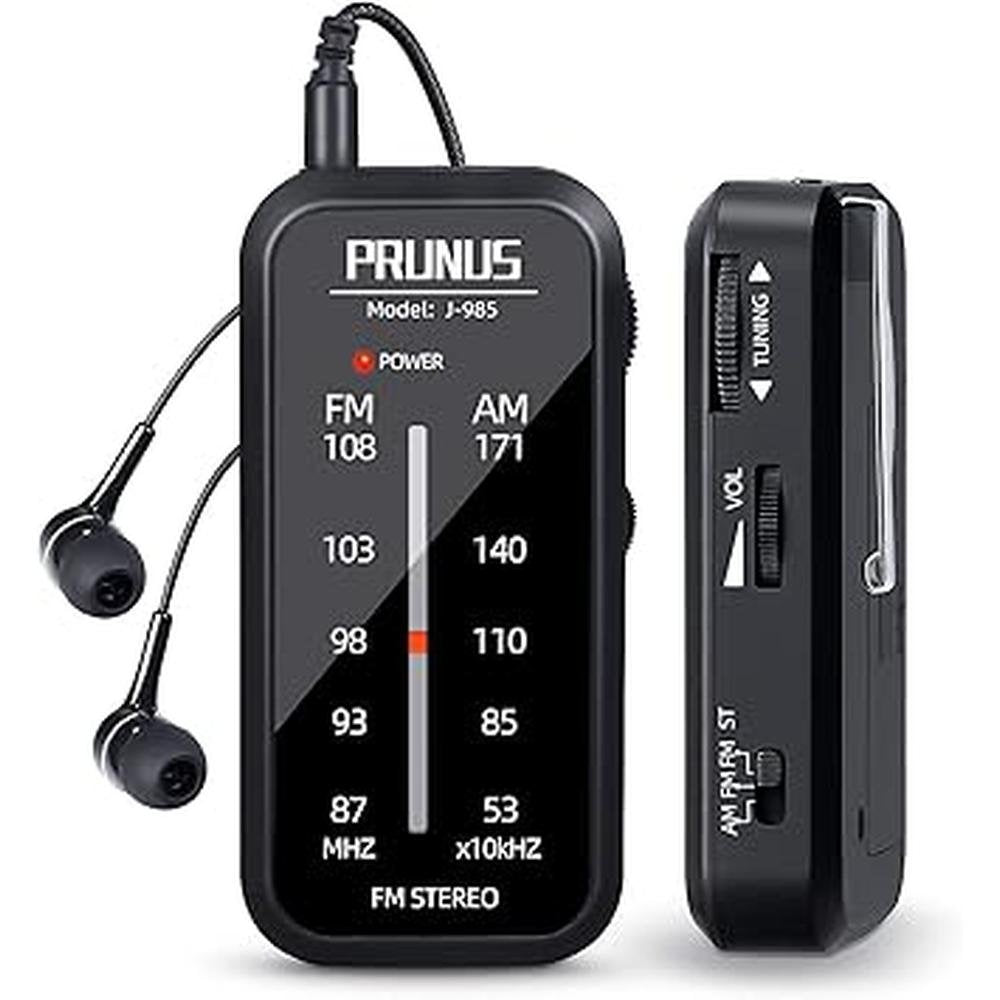 Radio Operated: PRUNUS J-985 Portable Battery Operated Radio – Front View