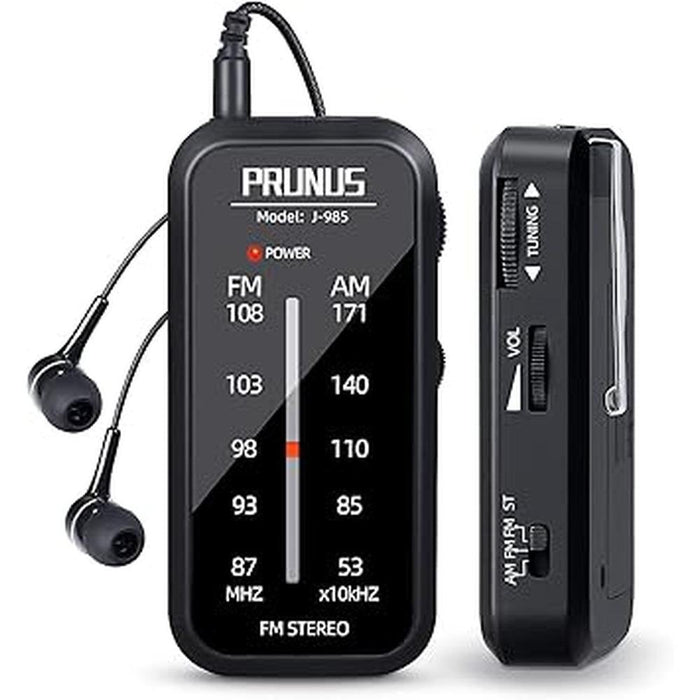 Radio Operated: PRUNUS J-985 Portable Battery Operated Radio – Front View