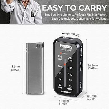 Radio Operated: PRUNUS J-985 Portable Battery Operated Radio – Close-up Detail