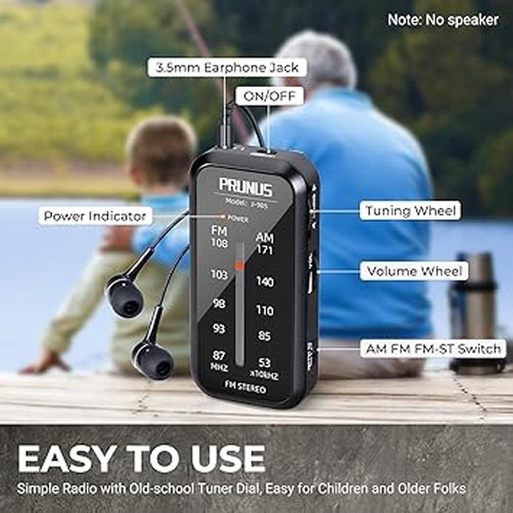 Radio Operated: PRUNUS J-985 Portable Battery Operated Radio – In Use
