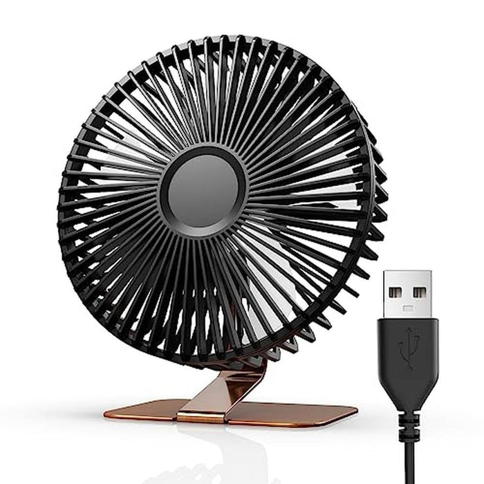 Slenpet Fan: 6-Inch USB Desk Fan 4 Speeds Ultra Quiet 90 – Front View