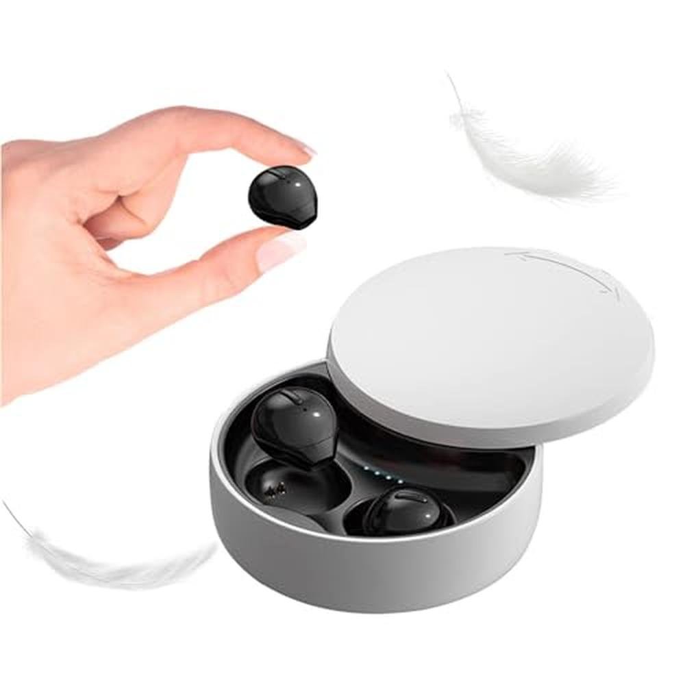Earbuds Bluetooth: Invisible Earbuds Sleep Smallest – Front View