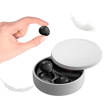 Earbuds Bluetooth: Invisible Earbuds Sleep Smallest – Front View