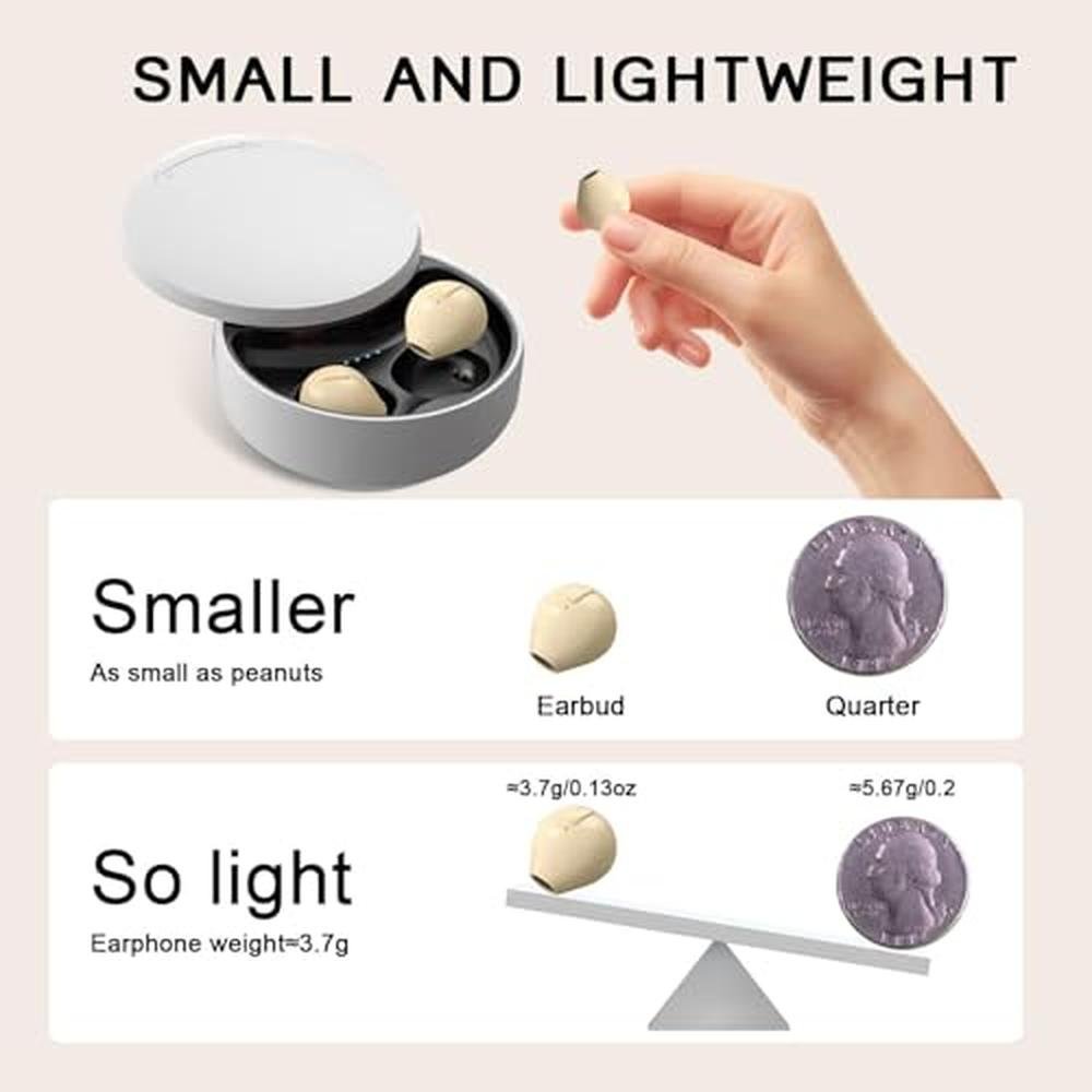 Earbuds Bluetooth: Invisible Earbuds Sleep Smallest – Side View